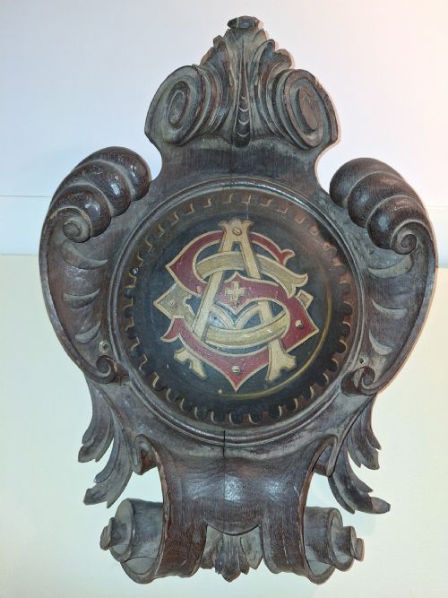 RARE AUTOMOBILE CLUB OF SWITZERLAND SCHWIEZ CARTOUCHE EMBLEM 1898 - ADDITIONAL PHOTO 1