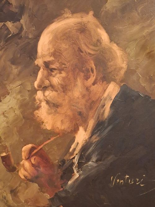 ROBERTO VENTURI 1846 1883 OIL PAINTING ON CANVAS - ADDITIONAL PHOTO 2
