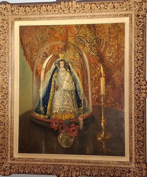 19TH CENTURY OIL PAINTING GLOBE DE MARIE - ADDITIONAL PHOTO 1