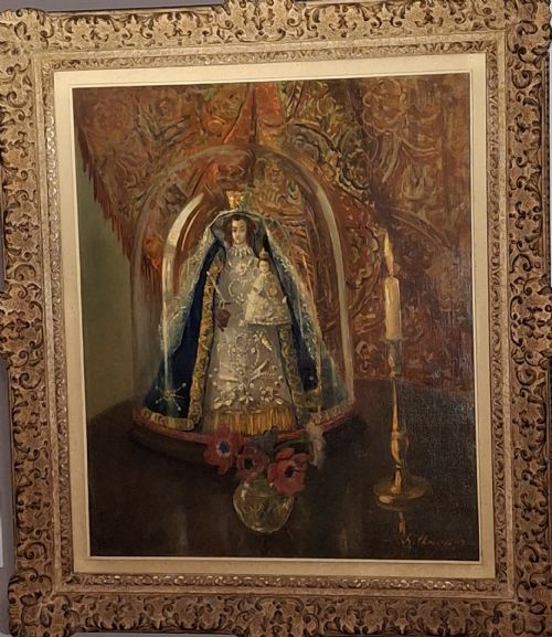 19TH CENTURY OIL PAINTING GLOBE DE MARIE - ADDITIONAL PHOTO 2