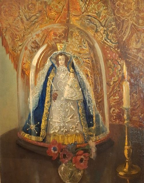 19TH CENTURY OIL PAINTING GLOBE DE MARIE - ADDITIONAL PHOTO 3