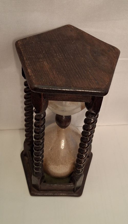LARGE SANDTIMER BARLEY TWIST PILLARS LATE 18TH CENTURY - ADDITIONAL PHOTO 6