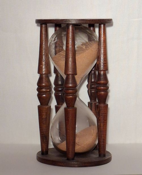 MEDIUM SIZED ANTIQUE SANDTIMER HOURGLASS 19TH CENTURY - ADDITIONAL PHOTO 2