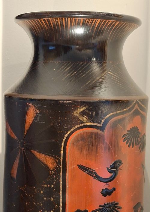 JAPANESE PORCELAIN VASE WITH LACQUER OVERPAINT CIRCA 1880 - ADDITIONAL PHOTO 6