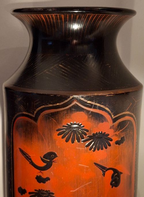 JAPANESE PORCELAIN VASE WITH LACQUER OVERPAINT CIRCA 1880 - ADDITIONAL PHOTO 7