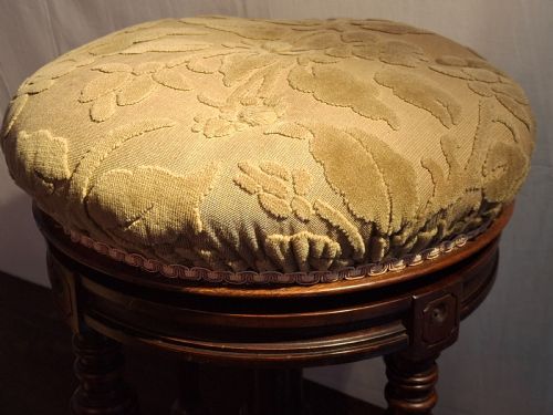 JAMES SHOOLBRED CIRCULAR PIANO STOOL C1900 - ADDITIONAL PHOTO 1