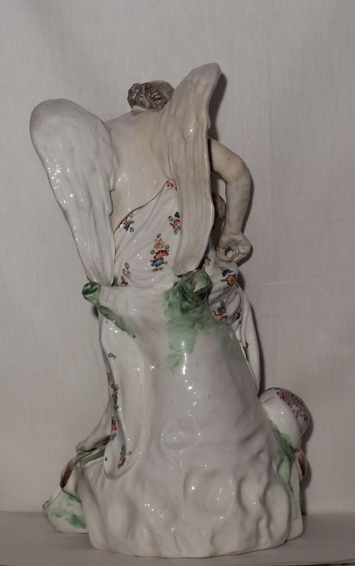 HUGE EARLY DERBY PORCELAIN FIGURE GROUP DEPICTING FATHER TIME CLIPPING CUPIDS WINGS 35CM SCULPTURE CIRCA 1770 - ADDITIONAL PHOTO 7