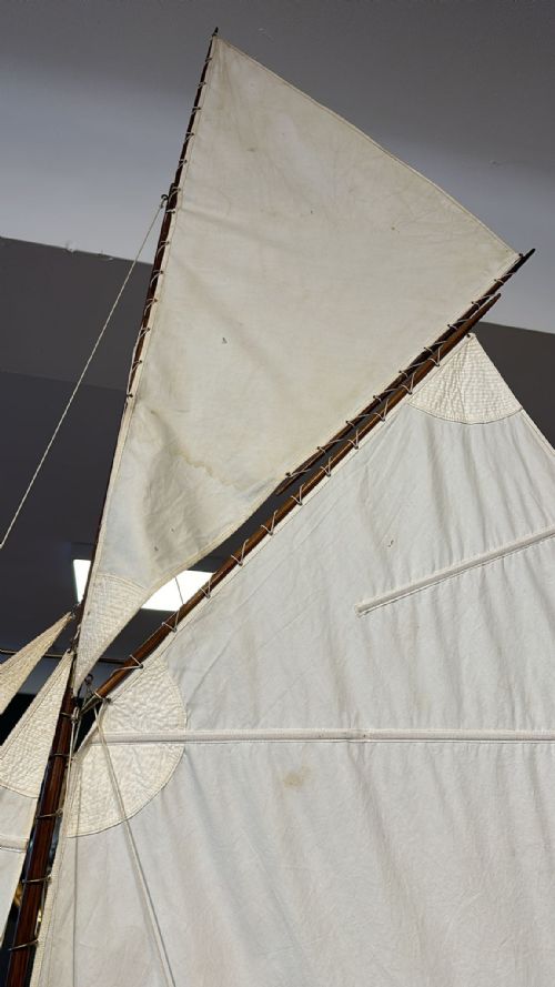 HUGE HAND BUILT RACING POND YACHT CIRCA 1900 - ADDITIONAL PHOTO 2