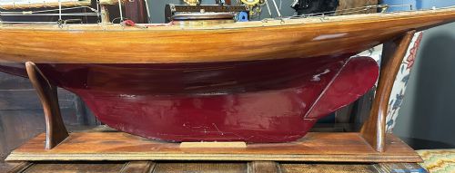 HUGE HAND BUILT RACING POND YACHT CIRCA 1900 - ADDITIONAL PHOTO 5