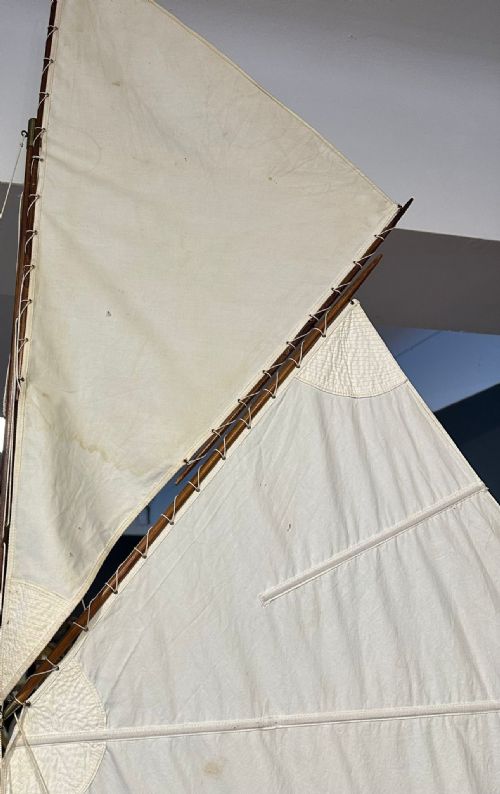 HUGE HAND BUILT RACING POND YACHT CIRCA 1900 - ADDITIONAL PHOTO 12