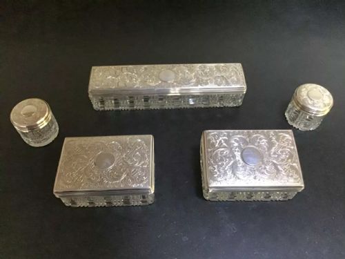 RARE ASPREY COROMANDAL VANITY CASE WTTH CRYSTAL CUT BOTTLES TRAYS 1862 - ADDITIONAL PHOTO 8