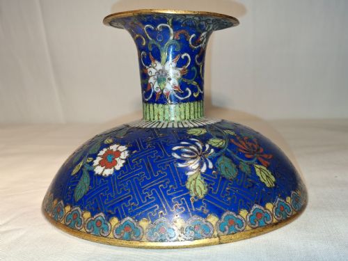 EARLY PAIR OF 19TH CENTURY CHINESE CLOISONNE ENAMEL TAZZA JIAQING - ADDITIONAL PHOTO 13