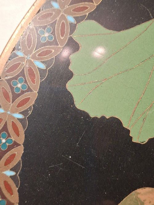EXTREMELY FINE AND RARE JAPANESE CLOISONNE PLAQUE CIRCA 1900 - ADDITIONAL PHOTO 3