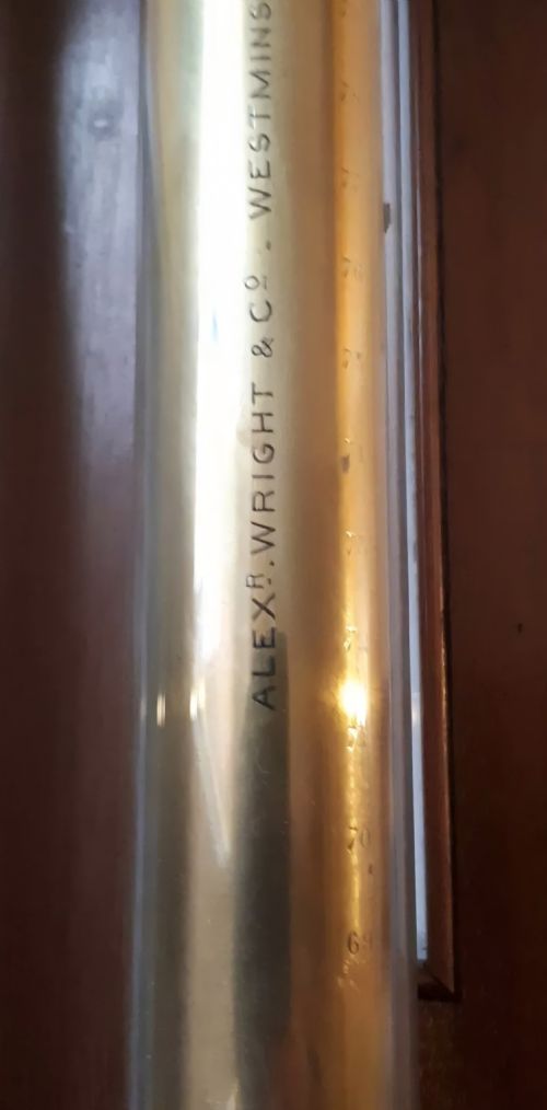 RARE ALEXANDER WRIGHT WESTMINSTER FORTIN STICK BAROMETER CIRCA 1900 - ADDITIONAL PHOTO 7