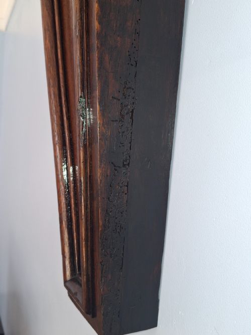 HUGE RARE ECCLESIASTICAL OAK GOTHIC CARVING OF AN ANGEL CIRCA 1700S - ADDITIONAL PHOTO 7