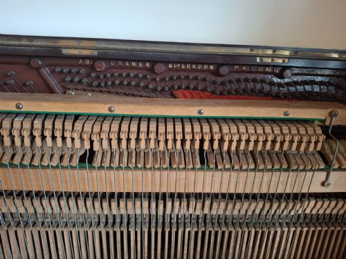 EXTREMELY RARE J B CRAMER SHIPS PIANO 1900 CELLULOSE CAPPED KEYBOARD - ADDITIONAL PHOTO 10
