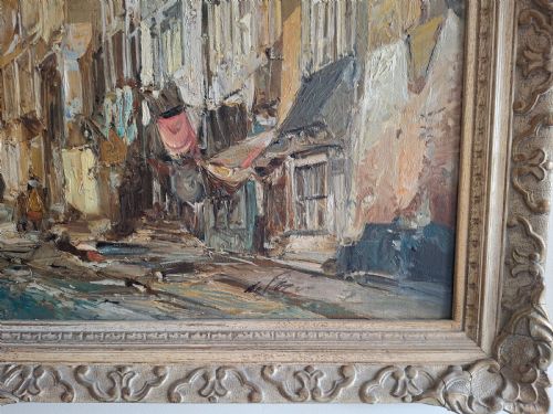 OIL PAINTING VOGEL JOB DE 1908 1984 GHENT CIRCA 1950 - ADDITIONAL PHOTO 5