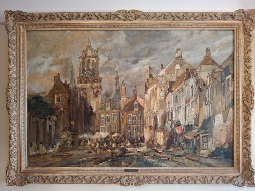 OIL PAINTING VOGEL JOB DE 1908 1984 GHENT CIRCA 1950 - ADDITIONAL PHOTO 6