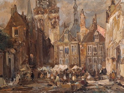 OIL PAINTING VOGEL JOB DE 1908 1984 GHENT CIRCA 1950 - ADDITIONAL PHOTO 10