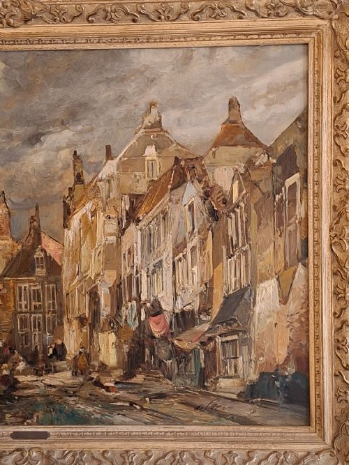 OIL PAINTING VOGEL JOB DE 1908 1984 GHENT CIRCA 1950 - ADDITIONAL PHOTO 8