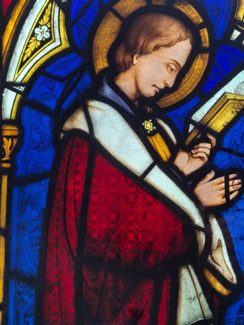 RARE PAIR OF GOTHIC STAINED GLASS PANELS CIRCA 1850 - ADDITIONAL PHOTO 6