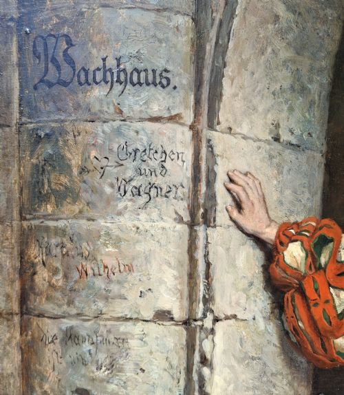 PAUL LEON JAZET 18481918 OIL ON PANEL ''BACHHAUS'' BAKEHOUSE PIKEMAN 1874 - ADDITIONAL PHOTO 5