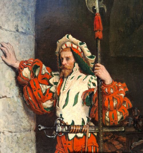 PAUL LEON JAZET 18481918 OIL ON PANEL ''BACHHAUS'' BAKEHOUSE PIKEMAN 1874 - ADDITIONAL PHOTO 8
