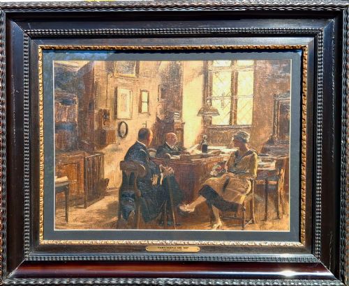 HANS TEMPLE 18571931 IN THE RECTORY OIL ON PANEL 1919 - ADDITIONAL PHOTO 3