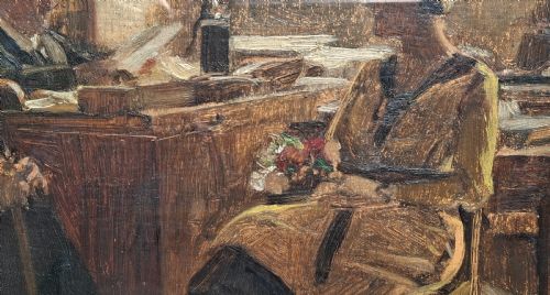 HANS TEMPLE 18571931 IN THE RECTORY OIL ON PANEL 1919 - ADDITIONAL PHOTO 4