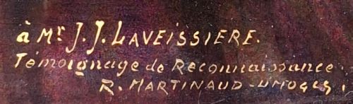 LARGE ENAMEL PAINTING ON COPPER L'HOMME AU CASQUE D' OR LIMOGES CIRCA 1920 - ADDITIONAL PHOTO 3