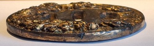 JAPANESE TSUBA WITH DRAGON PEARL IN HIGH RELIEF EDO PERIOD - ADDITIONAL PHOTO 9