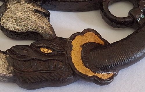RARE JAPANESE IRON TSUBA GUARD POLEARM OF GUAN YU DRAGON SIGNED EDO PERIOD CIRCA 1750 - ADDITIONAL PHOTO 7