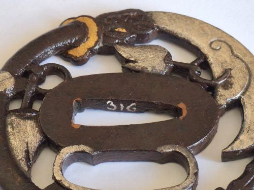 RARE JAPANESE IRON TSUBA GUARD POLEARM OF GUAN YU DRAGON SIGNED EDO PERIOD CIRCA 1750 - ADDITIONAL PHOTO 9