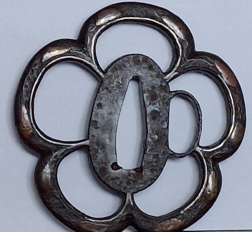 JAPANESE IRON TSUBA GUARD COPPER INLAY EDO PERIOD CIRCA 1750 - ADDITIONAL PHOTO 10