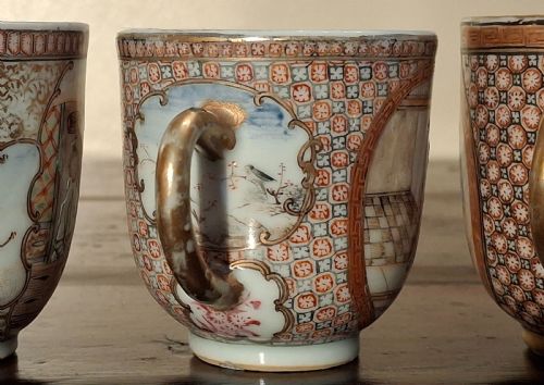 THREE FINE CHINESE EXPORT PORCELAIN CUPS QING DYNASTY QIANLONG 1736 1795 - ADDITIONAL PHOTO 9