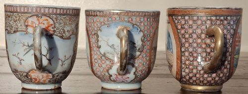 THREE FINE CHINESE EXPORT PORCELAIN CUPS QING DYNASTY QIANLONG 1736 1795 - ADDITIONAL PHOTO 11