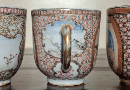 THREE FINE CHINESE EXPORT PORCELAIN CUPS QING DYNASTY QIANLONG 1736 1795 - ADDITIONAL PHOTO 12