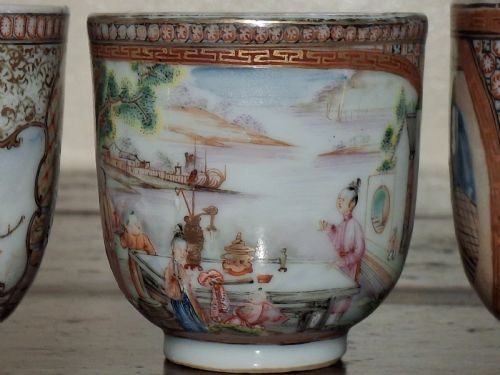 THREE FINE CHINESE EXPORT PORCELAIN CUPS QING DYNASTY QIANLONG 1736 1795 - ADDITIONAL PHOTO 13