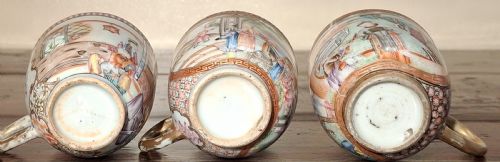 THREE FINE CHINESE EXPORT PORCELAIN CUPS QING DYNASTY QIANLONG 1736 1795 - ADDITIONAL PHOTO 17