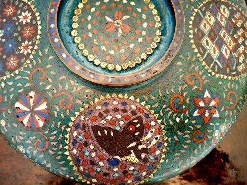 RARE JAPANESE CLOISONNE ENAMEL LIDDED BOWL EDO PERIOD CIRCA 1860 - ADDITIONAL PHOTO 8
