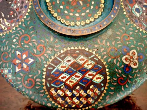 RARE JAPANESE CLOISONNE ENAMEL LIDDED BOWL EDO PERIOD CIRCA 1860 - ADDITIONAL PHOTO 9