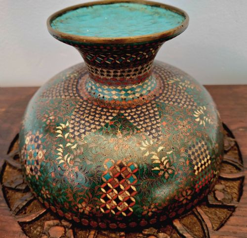 RARE CLOISONNE ENAMEL LIDDED PEDESTAL BOWL EDO PERIOD CIRCA 1860 - ADDITIONAL PHOTO 14