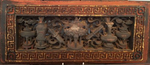 EXTREMELY FINE CHINESE CARVED WOODEN PANELS PLAQUES X5 CIRCA 1750 - ADDITIONAL PHOTO 1