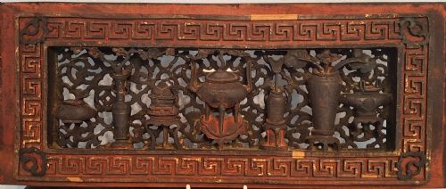 EXTREMELY FINE CHINESE CARVED WOODEN PANELS PLAQUES X5 CIRCA 1750 - ADDITIONAL PHOTO 4