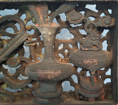 EXTREMELY FINE CHINESE CARVED WOODEN PANELS PLAQUES X5 CIRCA 1750 - ADDITIONAL PHOTO 9
