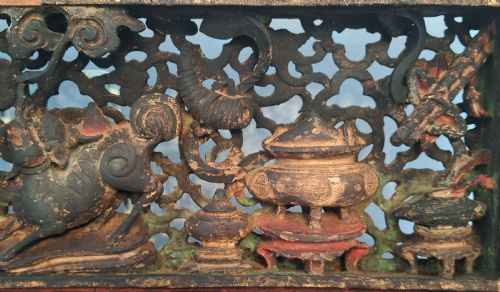 EXTREMELY FINE CHINESE CARVED WOODEN PANELS PLAQUES X5 CIRCA 1750 - ADDITIONAL PHOTO 11