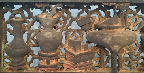 EXTREMELY FINE CHINESE CARVED WOODEN PANELS PLAQUES X5 CIRCA 1750 - ADDITIONAL PHOTO 12
