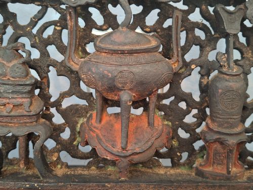 EXTREMELY FINE CHINESE CARVED WOODEN PANELS PLAQUES X5 CIRCA 1750 - ADDITIONAL PHOTO 15