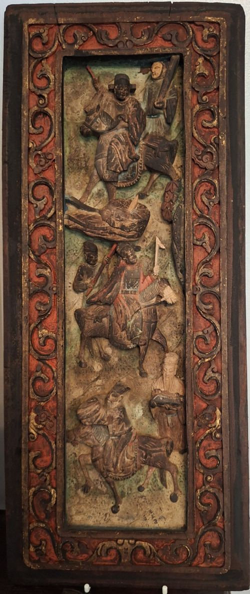 CHINESE CARVED WOODEN PANELS PLAQUES X6 CIRCA 1850 - ADDITIONAL PHOTO 20