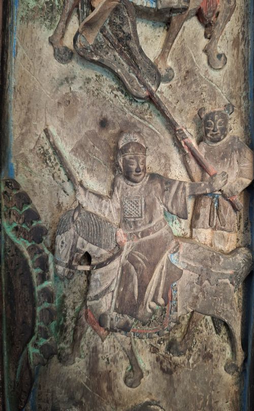 CHINESE CARVED WOODEN PANELS PLAQUES X6 CIRCA 1850 - ADDITIONAL PHOTO 25